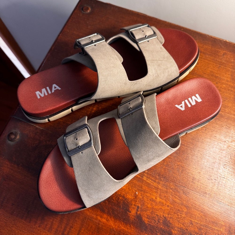 MIA Olive Double Strap Sandals - Picture 6 of 7
